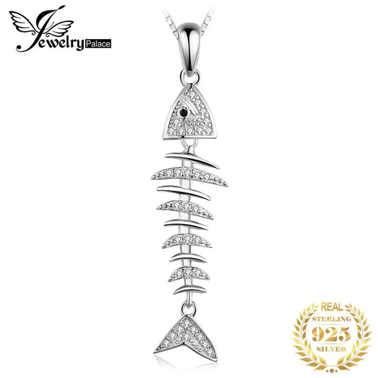 Pendentif Poisson en Argent Sterling avec Zircone Cubique AAA