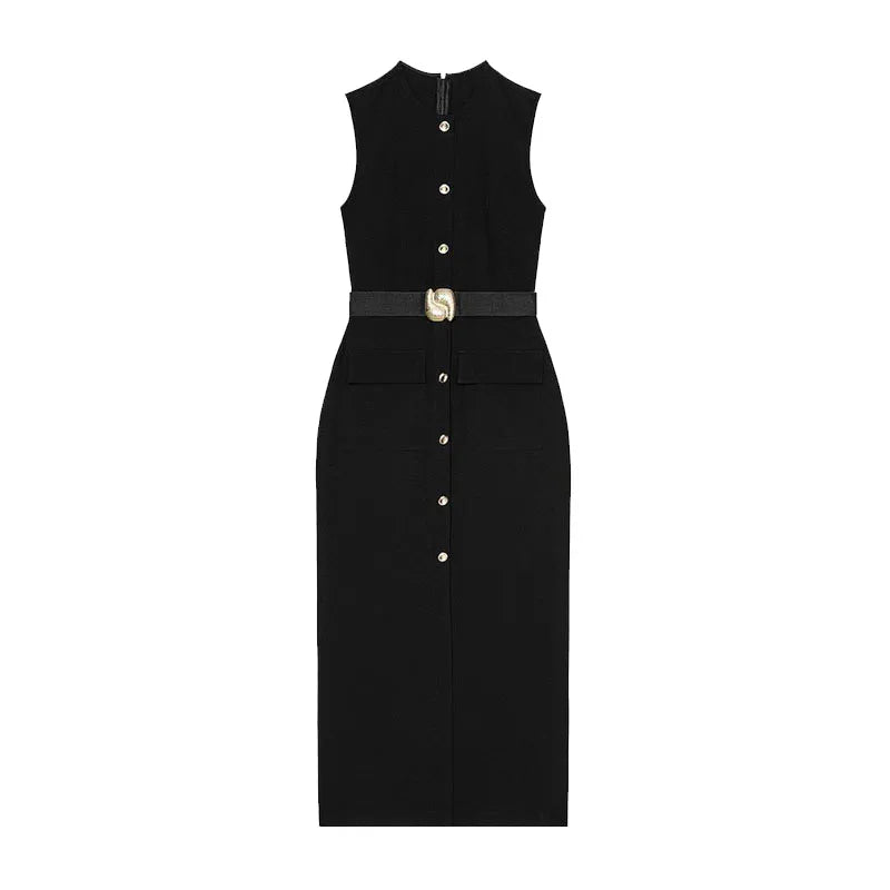 Robe noire slim élégante et chic