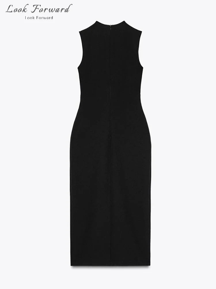 Robe noire slim élégante et chic